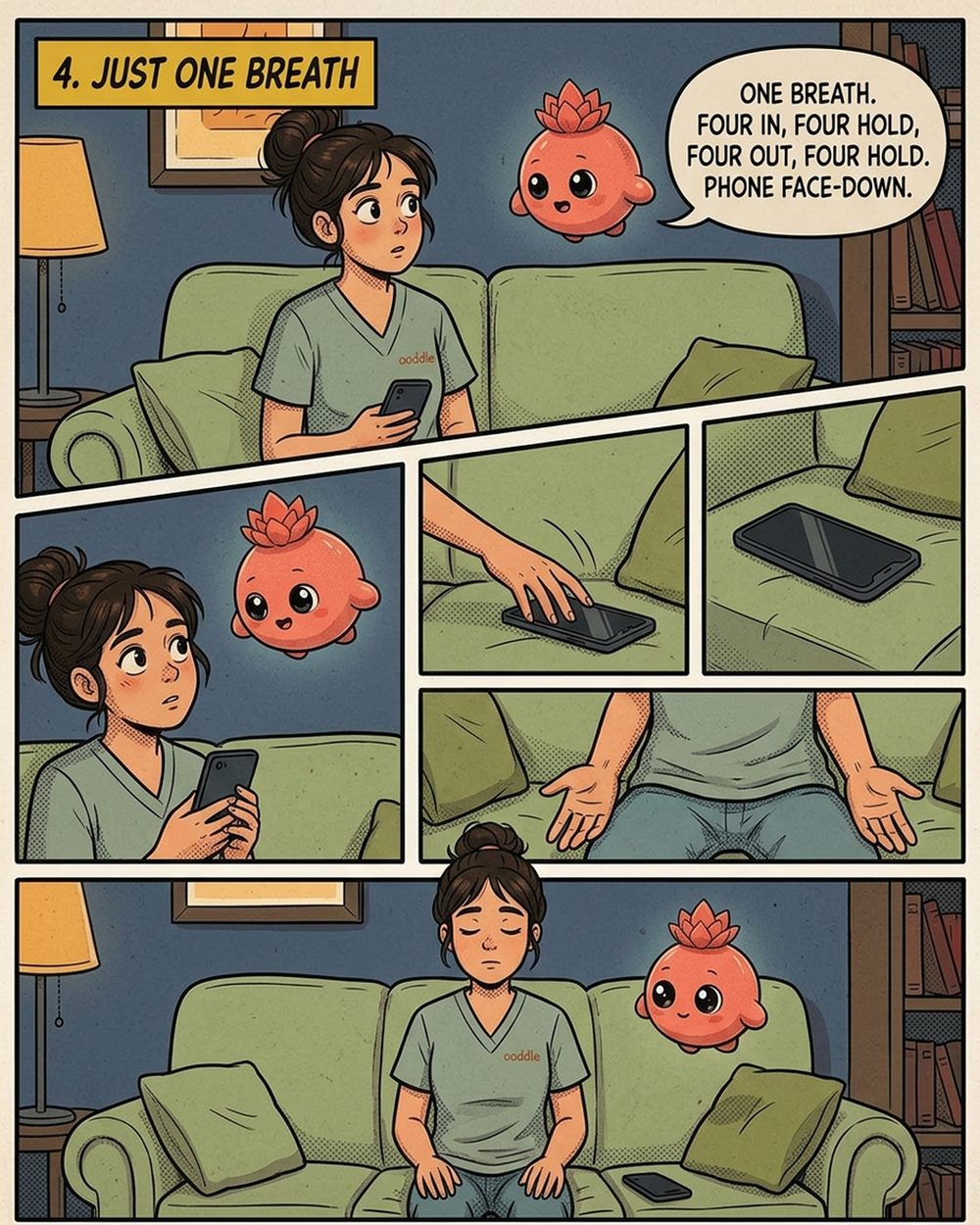 Comic page: one breath