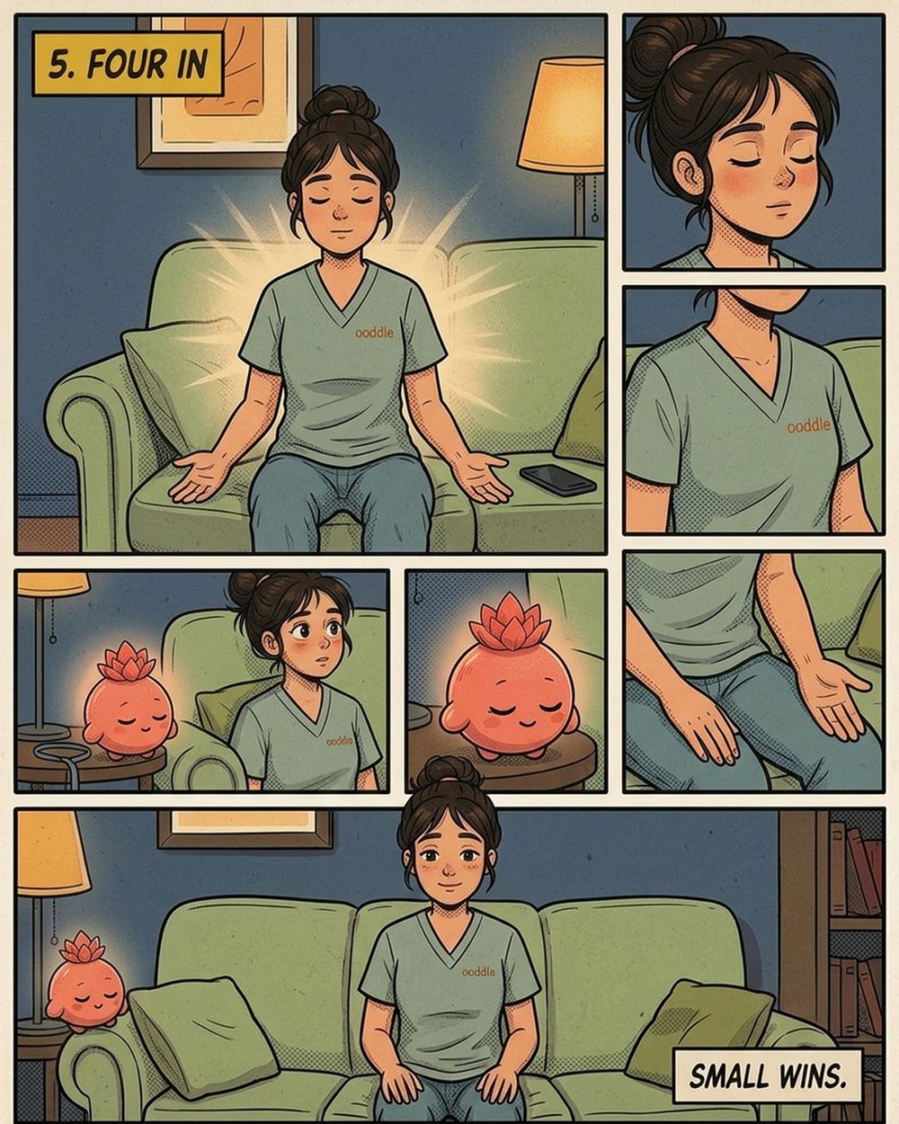Comic page: calm on the sofa
