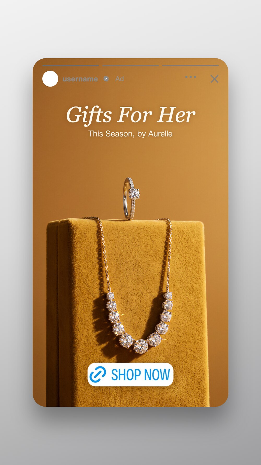 Diamond necklace draped on a velvet box, Gifts For Her