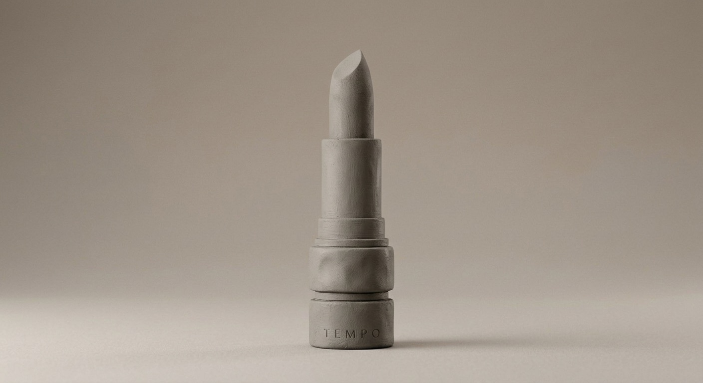The lipstick as raw grey clay