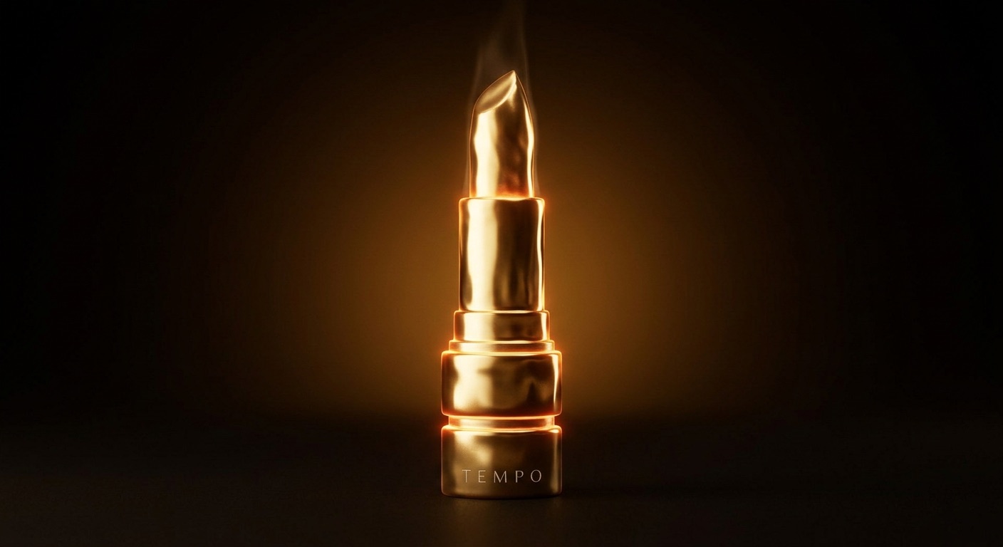 The lipstick as molten gold